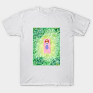 Woman in savasana, the final resting pose T-Shirt